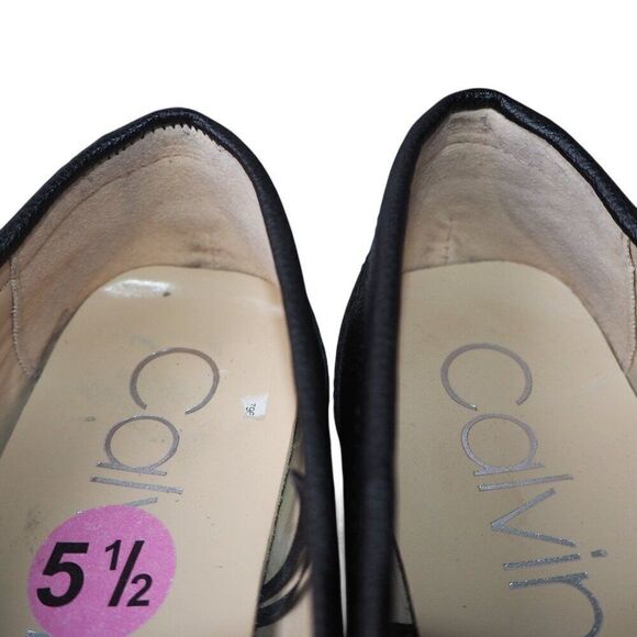 Calvin Klein Lacy Slip-on Moc Toe Driving Loafers Black / Gold Women's 5.5M - Picture 11 of 11